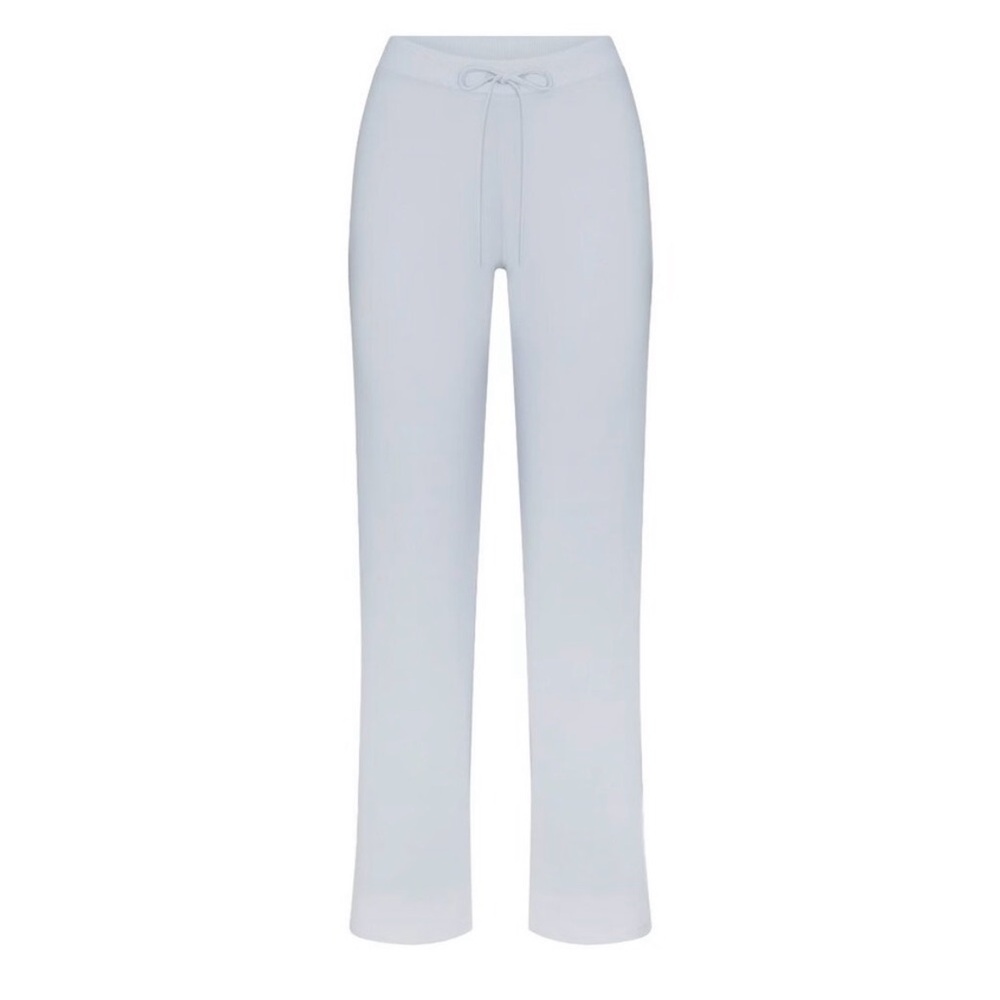 SKIMS cotton jersey straight leg pant - light heather gray BNWT/MSRP $68/SIZE M